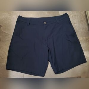 Lululemon Commission Classic-Fit Short. 7" Inseam. Size 33. Navy Blue. Stain!